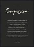 Compassion Word of Intention Framed print A2 (42 x 59.4  cm) Black frame Carbon paper