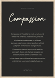 Compassion Word of Intention Framed print A2 (42 x 59.4  cm) Wood frame Carbon paper
