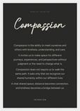 Compassion Word of Intention Framed print A3 (29.7 x 42  cm) White frame Carbon paper