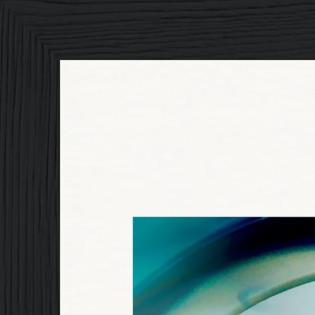 Around and Around Framed print 13x18 cm / 5x7″ Black frame corner detail