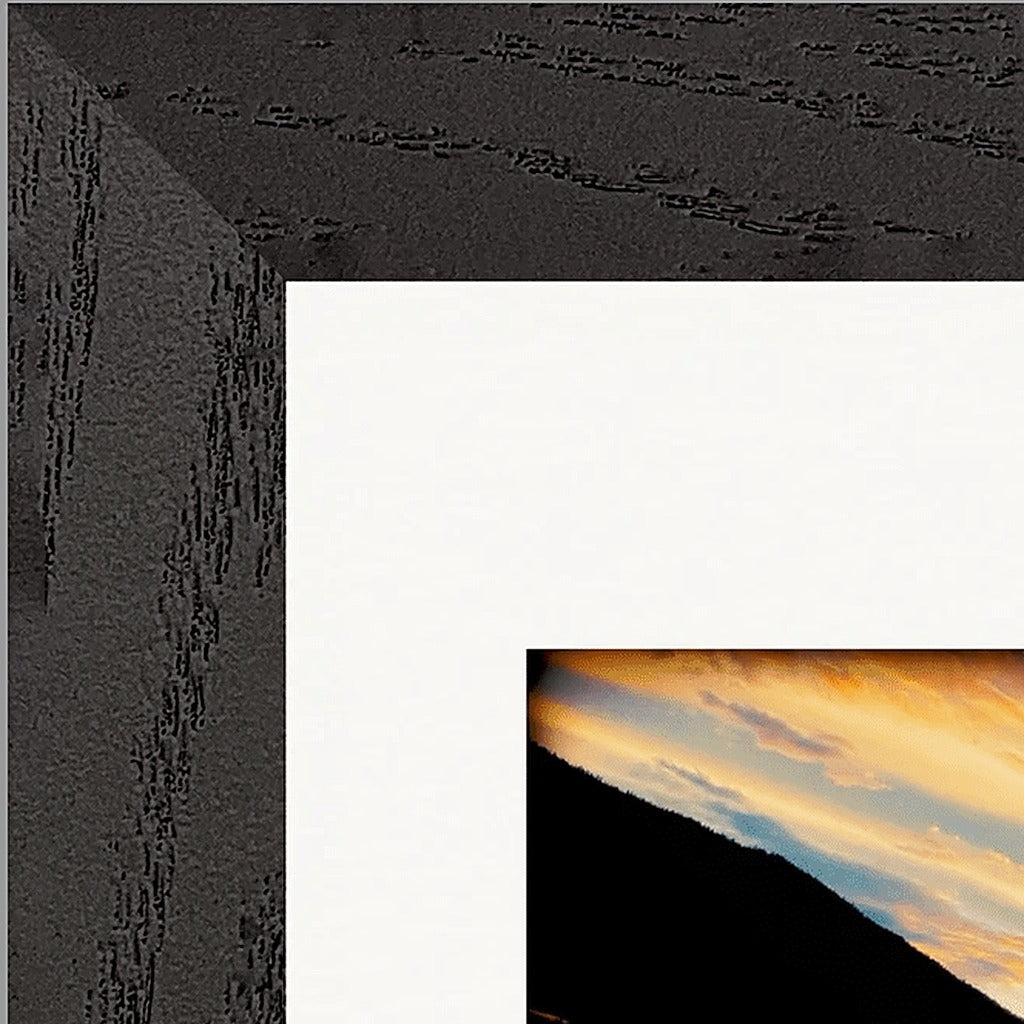 Cosmic Reflections Framed print 13x18 cm / 5x7″ Black frame corner detail