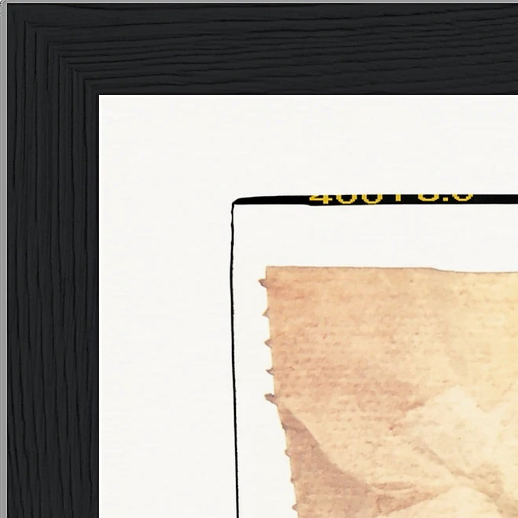 Kiss My Ass Framed print 13x18 cm / 5x7″ Black frame corner detail