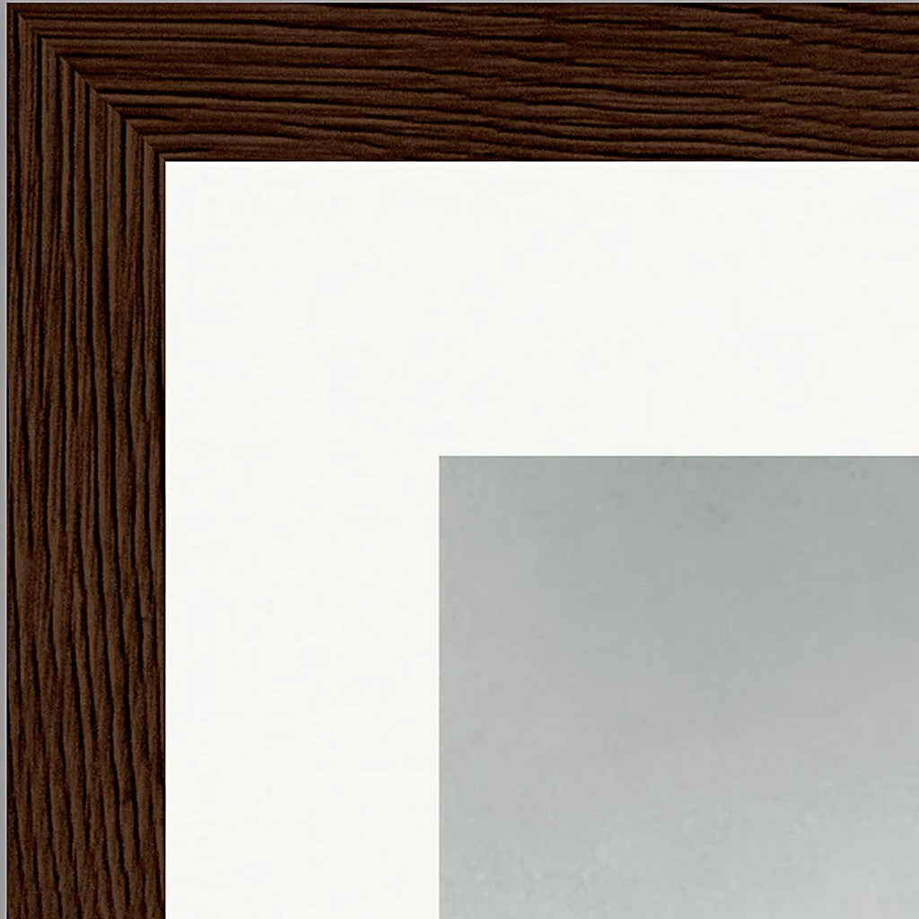 Everyday Hero Framed print 13x18 cm / 5x7″ Dark wood frame corner detail