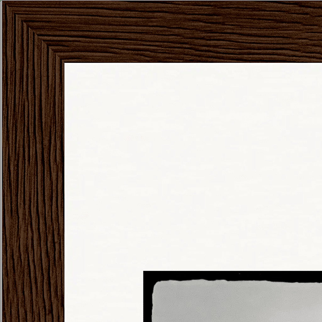 Circle of Life Framed print 13x18 cm / 5x7″ Dark wood frame corner detail