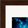 Bubbles and Sky Sticks Framed print 13x18 cm / 5x7″ Dark wood frame corner detail