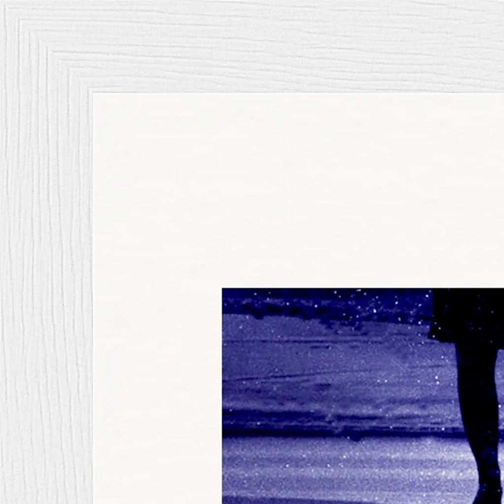 The Unwritten Path Framed print 13x18 cm / 5x7″ White frame corner detail
