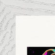Dancing in Colours Framed print 13x18 cm / 5x7″ White frame corner detail