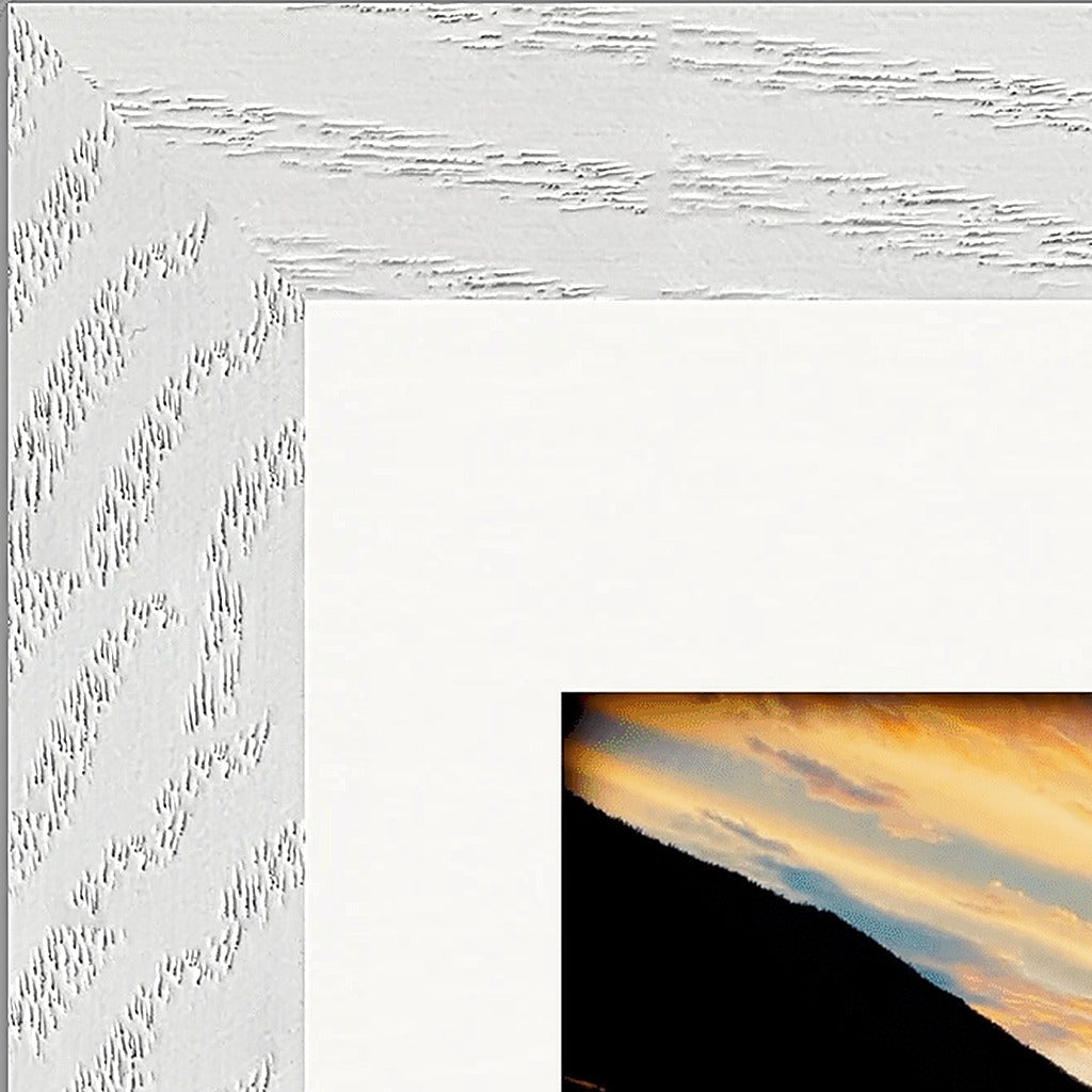 Cosmic Reflections Framed print 13x18 cm / 5x7″ White frame corner detail