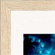 Bubbles and Sky Sticks Framed print 13x18 cm / 5x7″ Wood frame corner detail