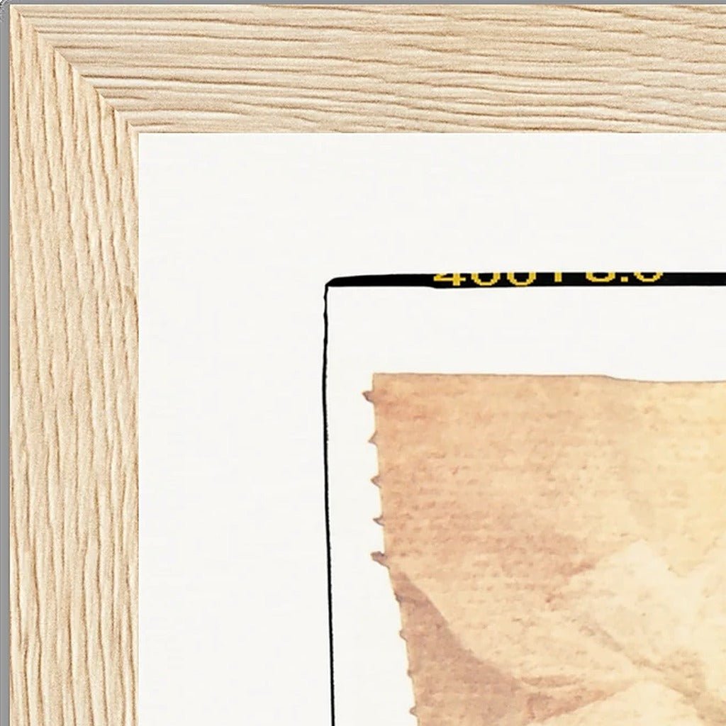 Kiss My Ass Framed print 13x18 cm / 5x7″ Wood frame corner detail