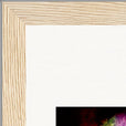 Chromatic Kiss Framed print 13x18 cm / 5x7″ Wood frame corner detail