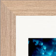 Bubbles and Sky Sticks Framed print 13x18 cm / 5x7″ Wood frame corner detail