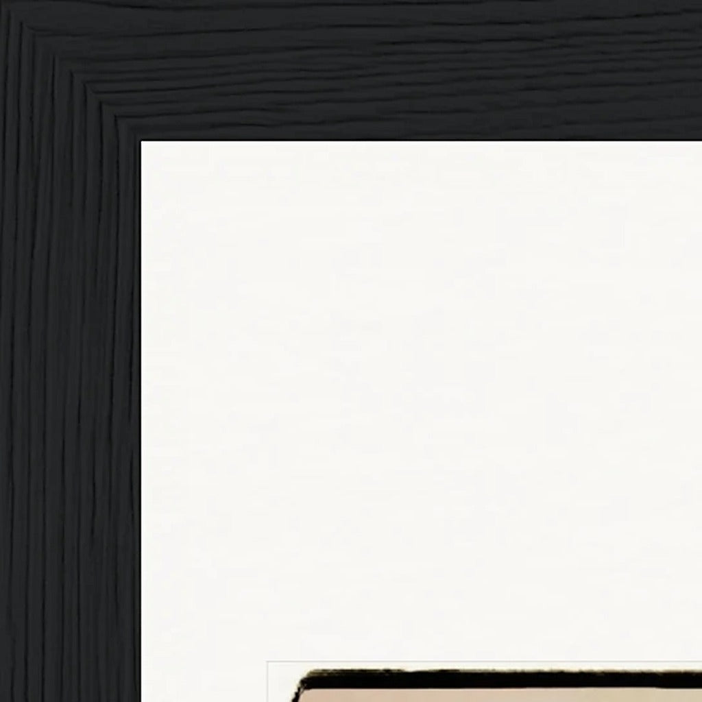 Hat On Framed print 15x20 cm / 6x8″ Black frame corner detail