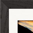 Cosmic Reflections Framed print 15x20 cm / 6x8″ Black frame corner detail