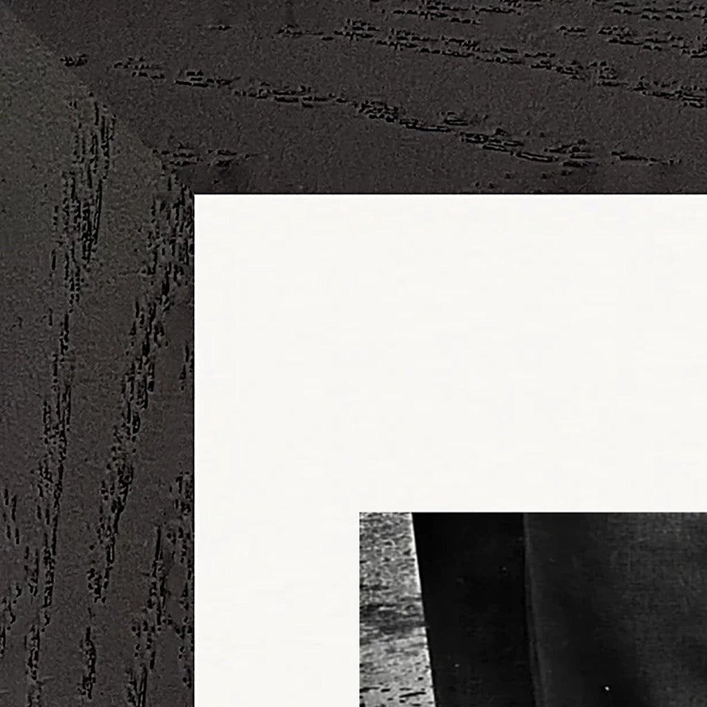 This is Where He Stood Framed print 15x20 cm / 6x8″ Black frame corner detail
