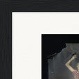 Never too Late Framed print 15x20 cm / 6x8″ Black frame corner detail