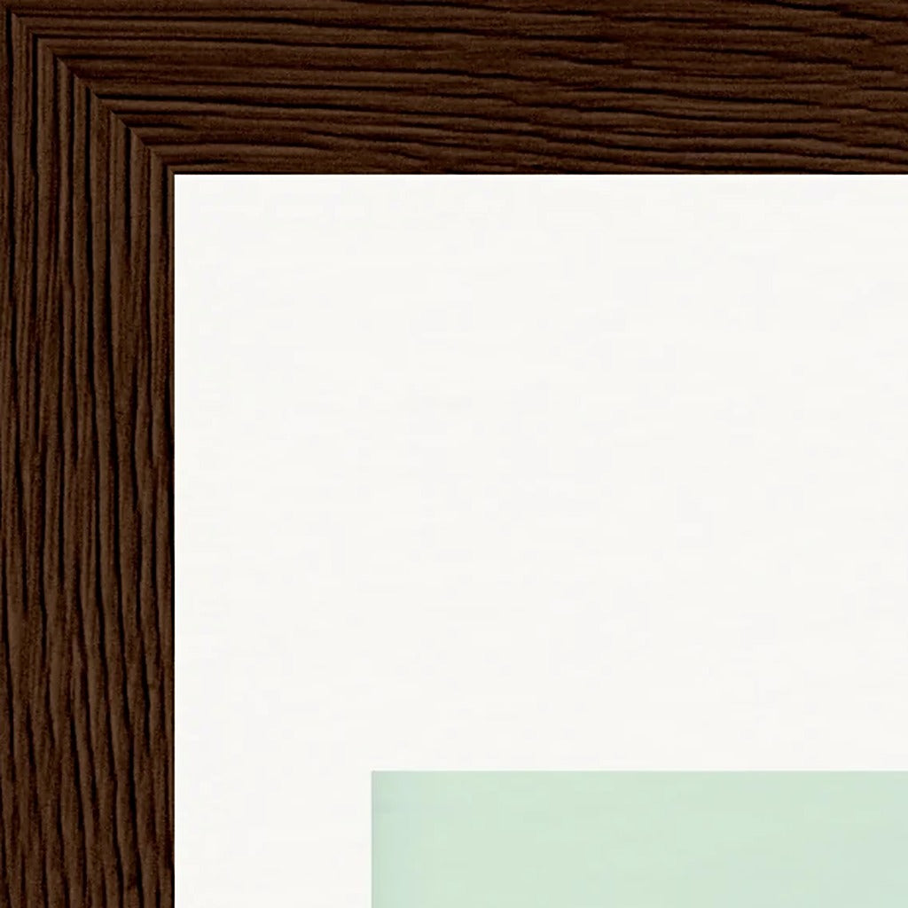 Lacey Leg Framed print 15x20 cm / 6x8″ Dark wood frame corner detail