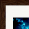 Bubbles and Sky Sticks Framed print 15x20 cm / 6x8″ Dark wood frame corner detail