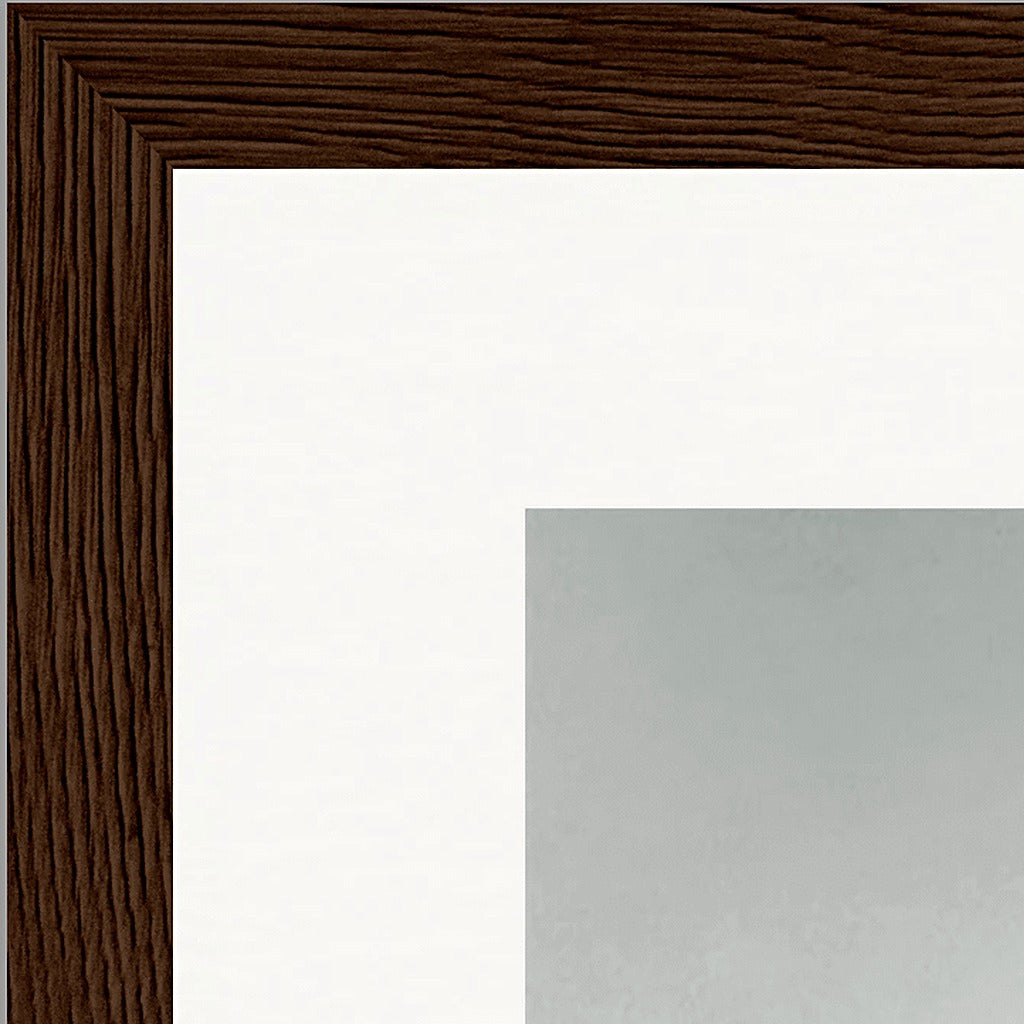 Everyday Hero Framed print 15x20 cm / 6x8″ Dark wood frame corner detail