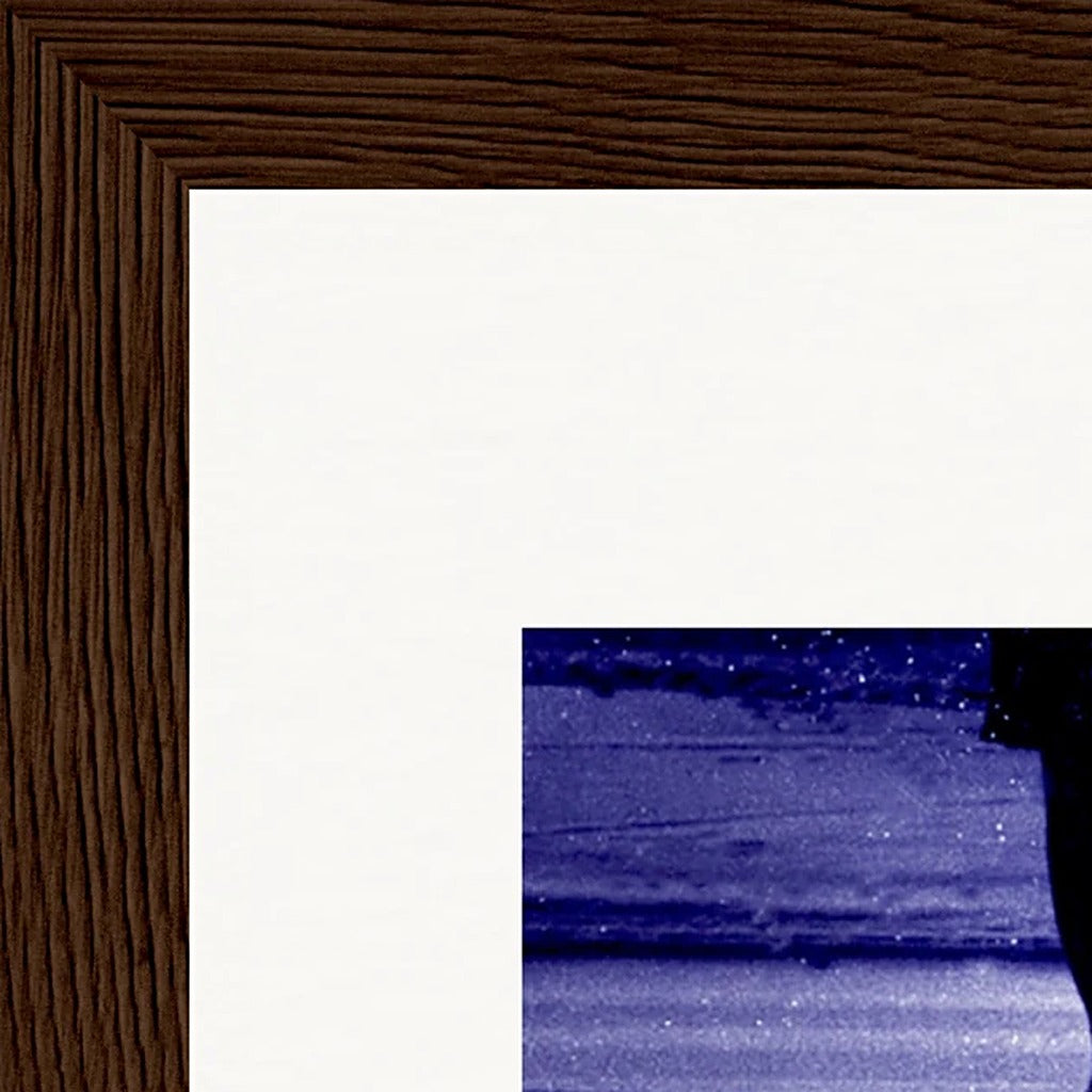 The Unwritten Path Framed print 15x20 cm / 6x8″ Dark wood frame corner detail