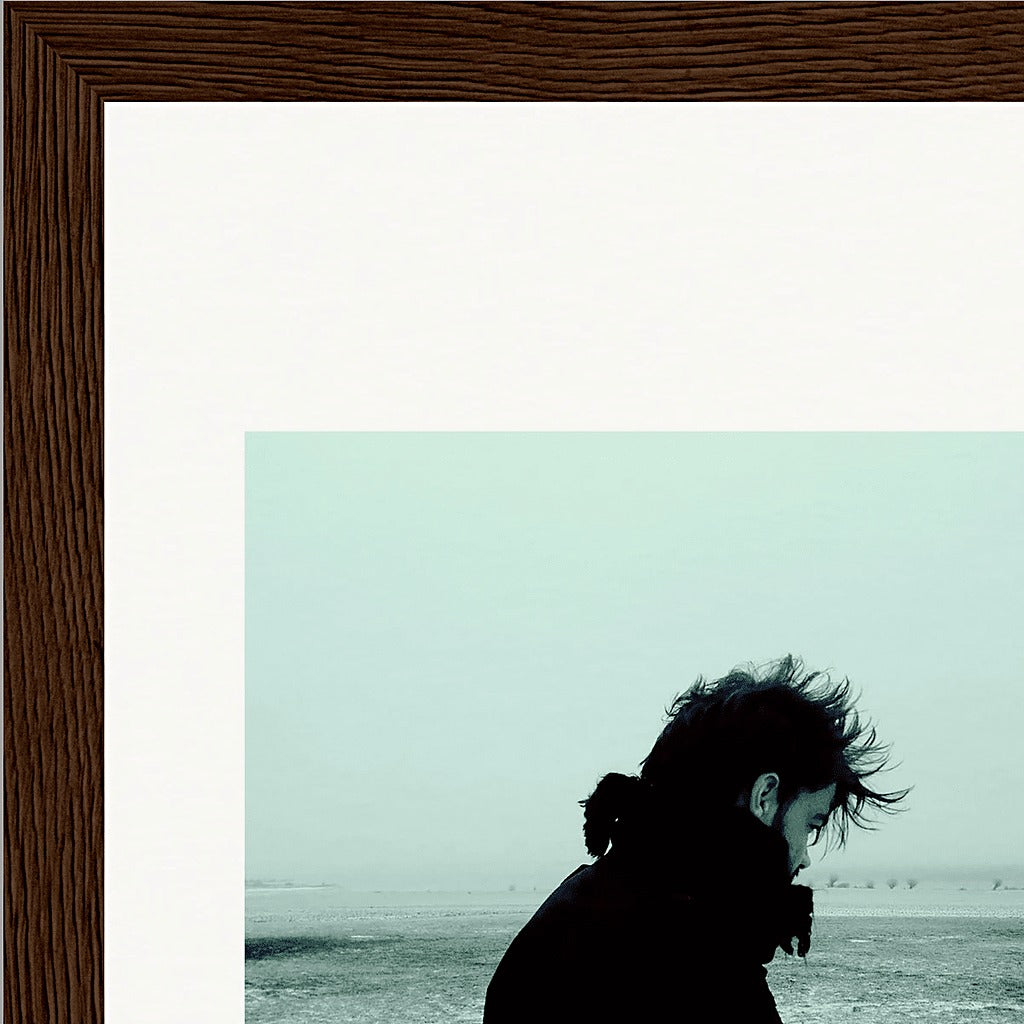 Misty Mind Framed print 15x20 cm / 6x8″ Dark wood frame corner detail