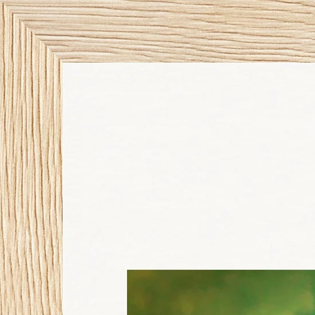 Emerald Storms Framed print 15x20 cm / 6x8″ Wood frame corner detail