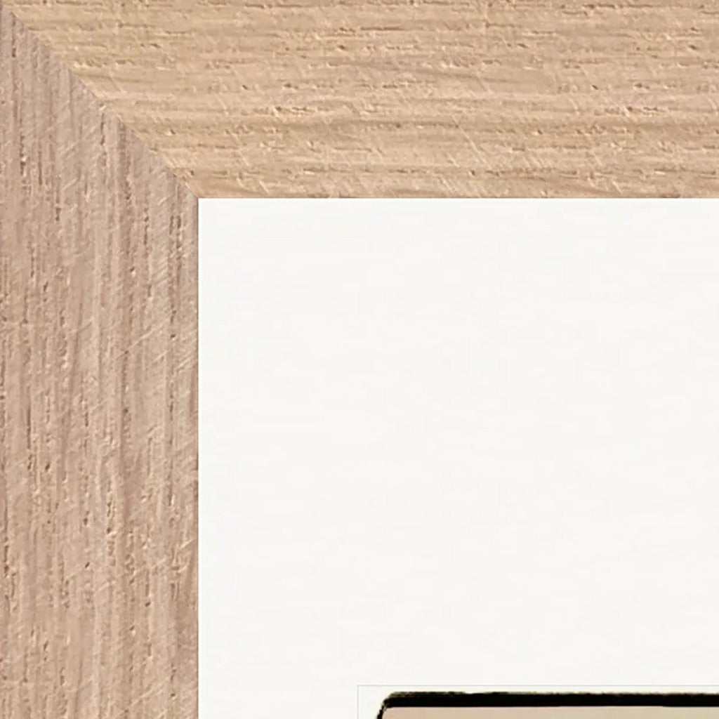 Hat On Framed print 15x20 cm / 6x8″ Wood frame corner detail