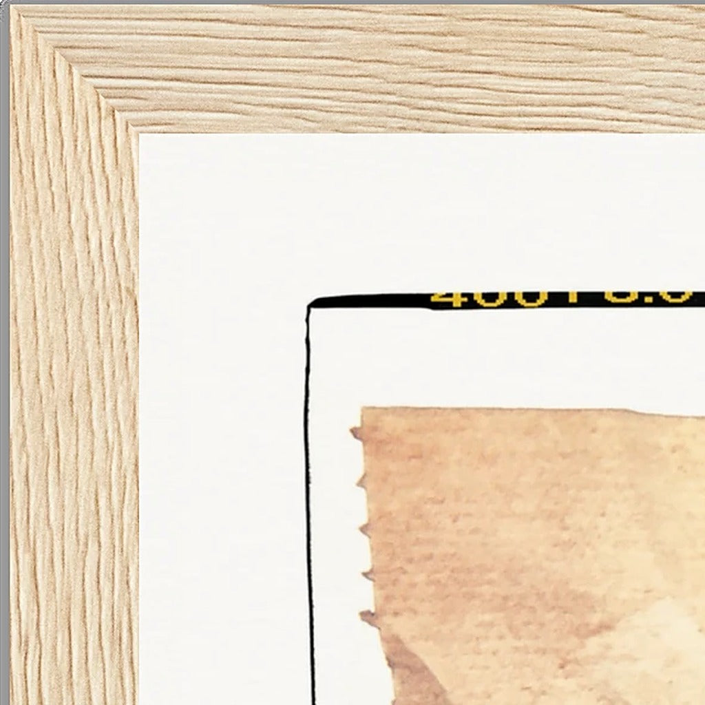 Kiss My Ass Framed print 15x20 cm / 6x8″ Wood frame corner detail