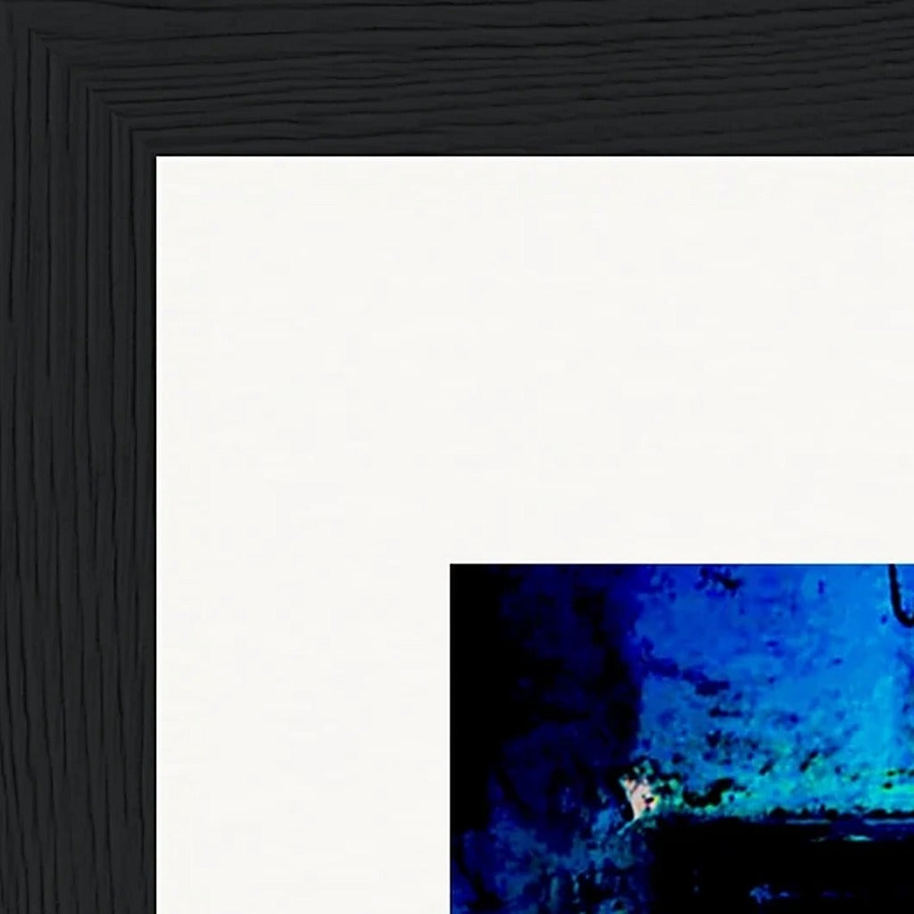 Web of Colours Framed print 20x25 cm / 8x10″ Black frame corner detail