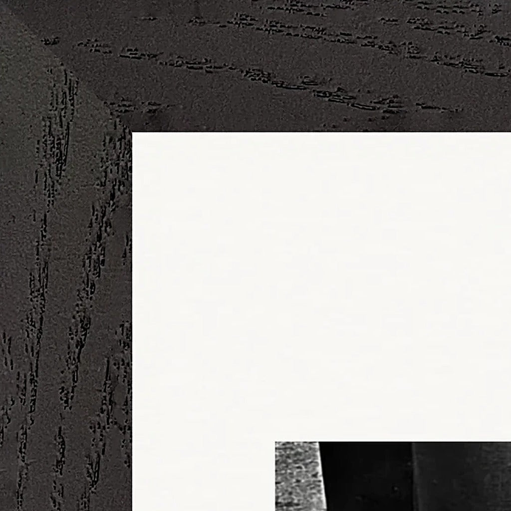 This is Where He Stood Framed print 20x25 cm / 8x10″ Black frame corner detail
