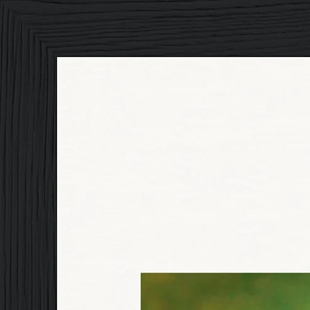 Emerald Storms Framed print 20x25 cm / 8x10″ Black frame corner detail