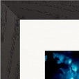Bubbles and Sky Sticks Framed print 20x25 cm / 8x10″ Black frame corner detail