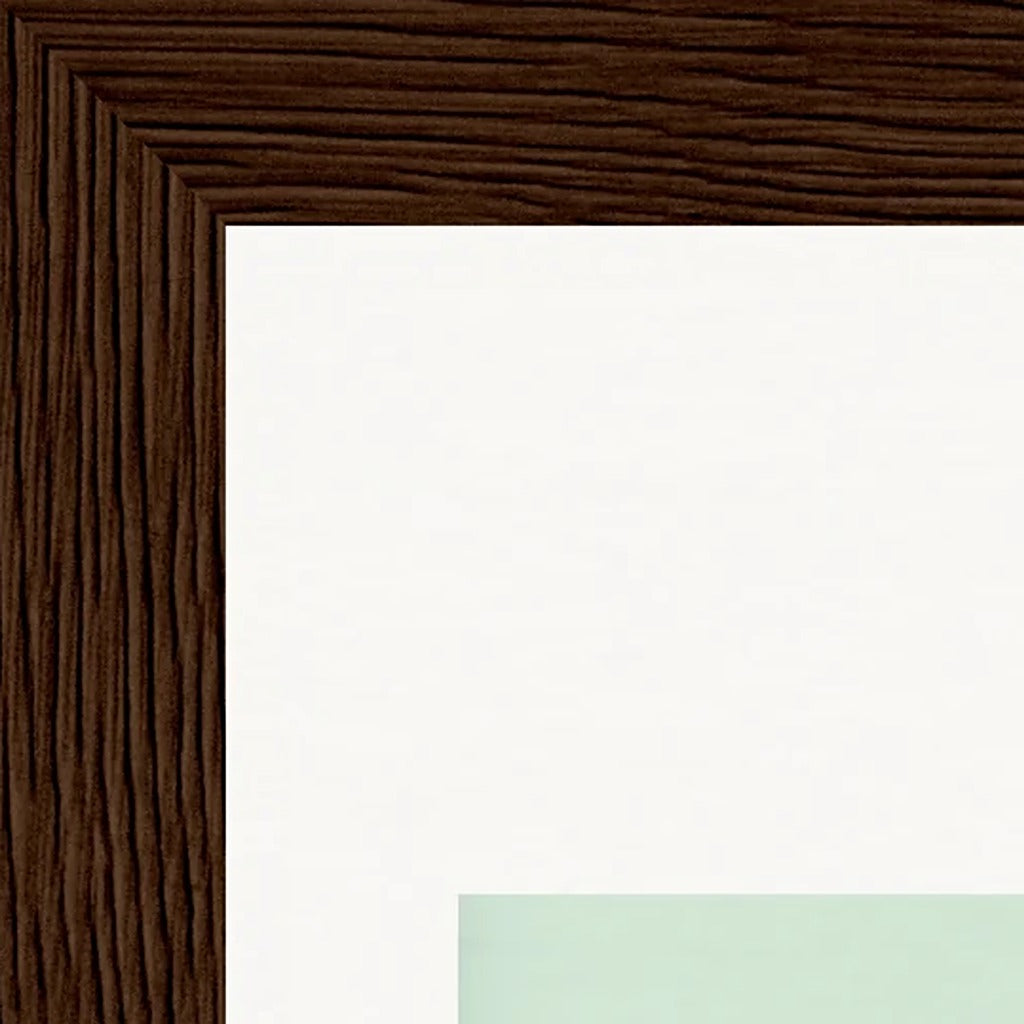 Lacey Leg Framed print 20x25 cm / 8x10″ Dark wood frame corner detail