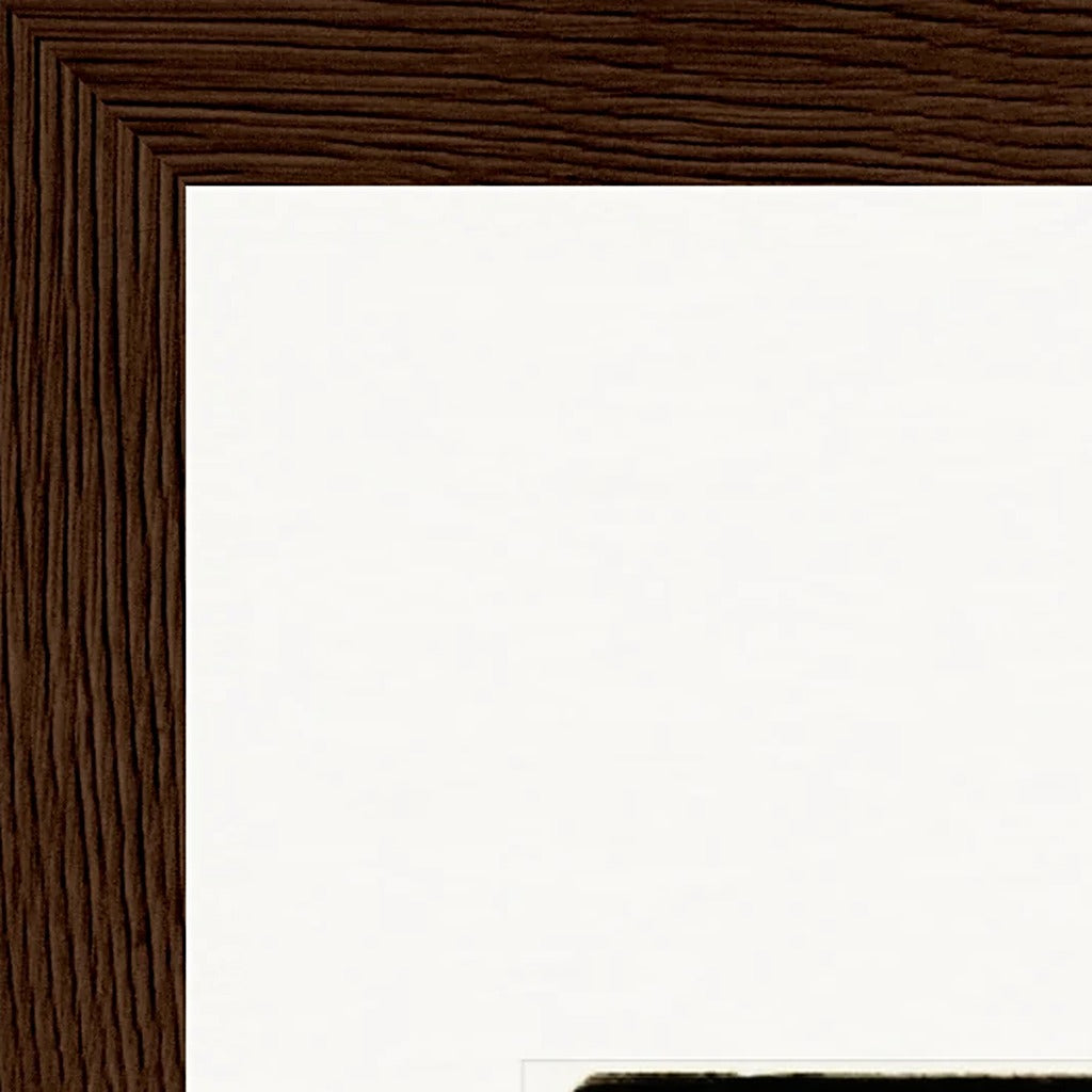 Hat On Framed print 20x25 cm / 8x10″ Dark wood frame corner detail