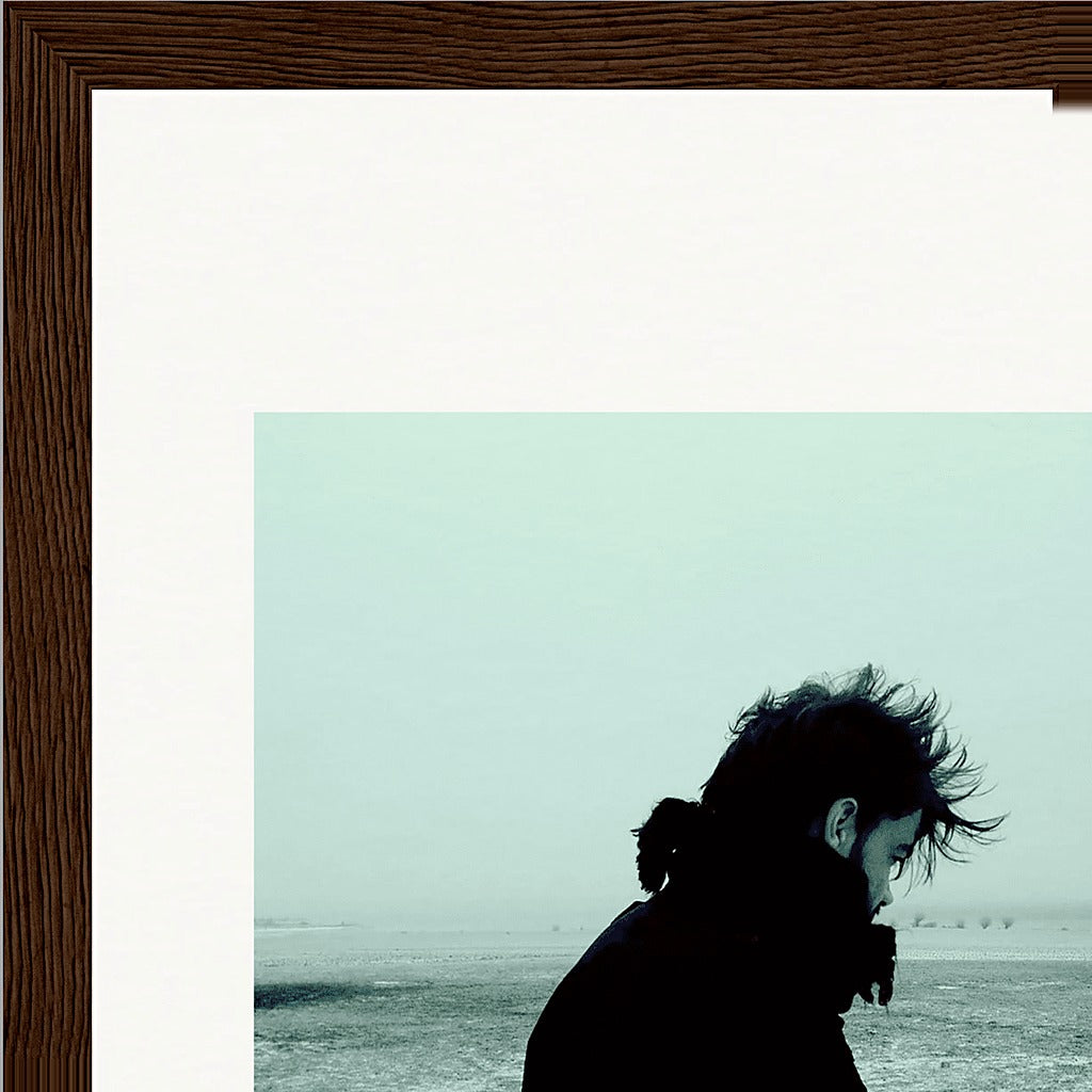Misty Mind Framed print 20x25 cm / 8x10″ Dark wood frame corner detail
