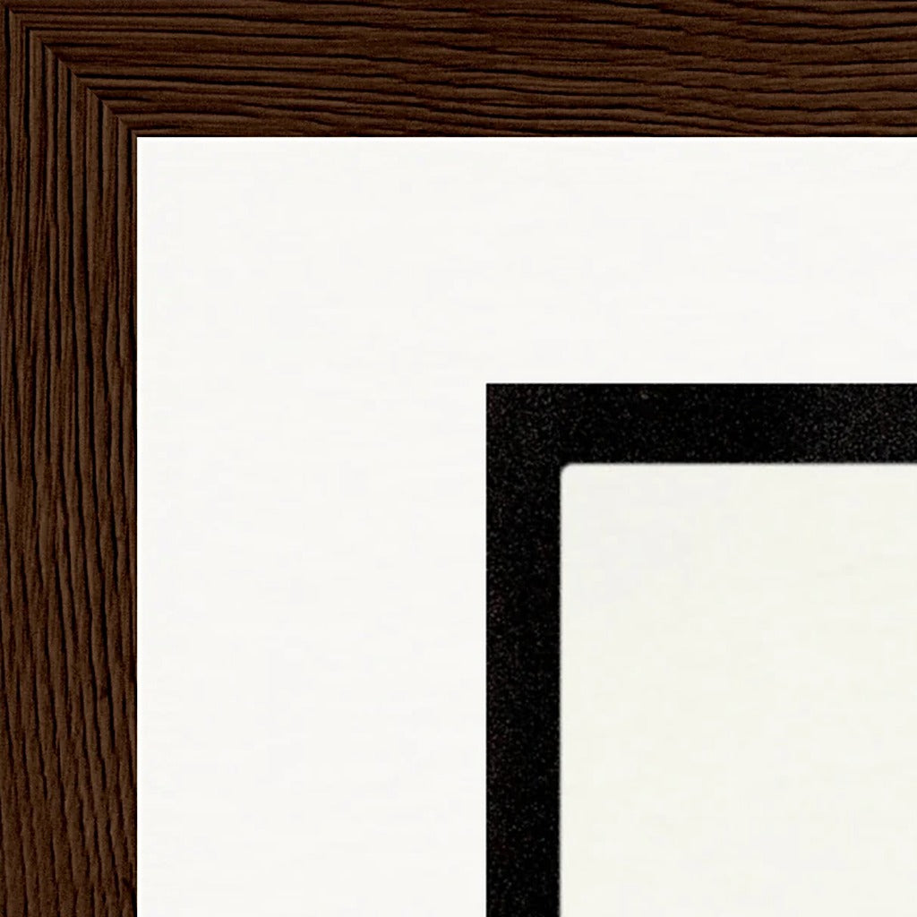 Little Secret Framed print 20x25 cm / 8x10″ Dark wood frame corner detail