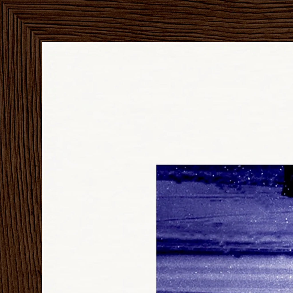 The Unwritten Path Framed print 20x25 cm / 8x10″ Dark wood frame corner detail