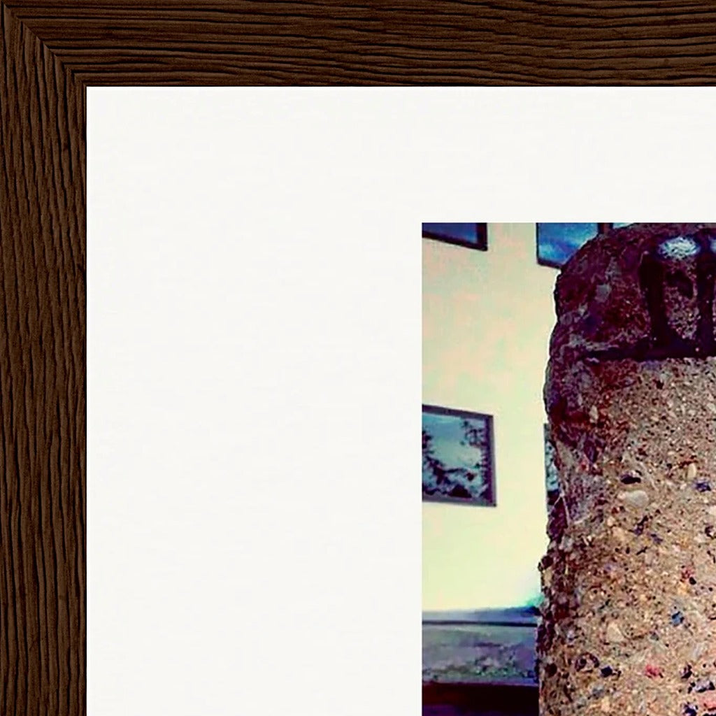 Wash It Framed print 20x25 cm / 8x10″ Dark wood frame corner detail