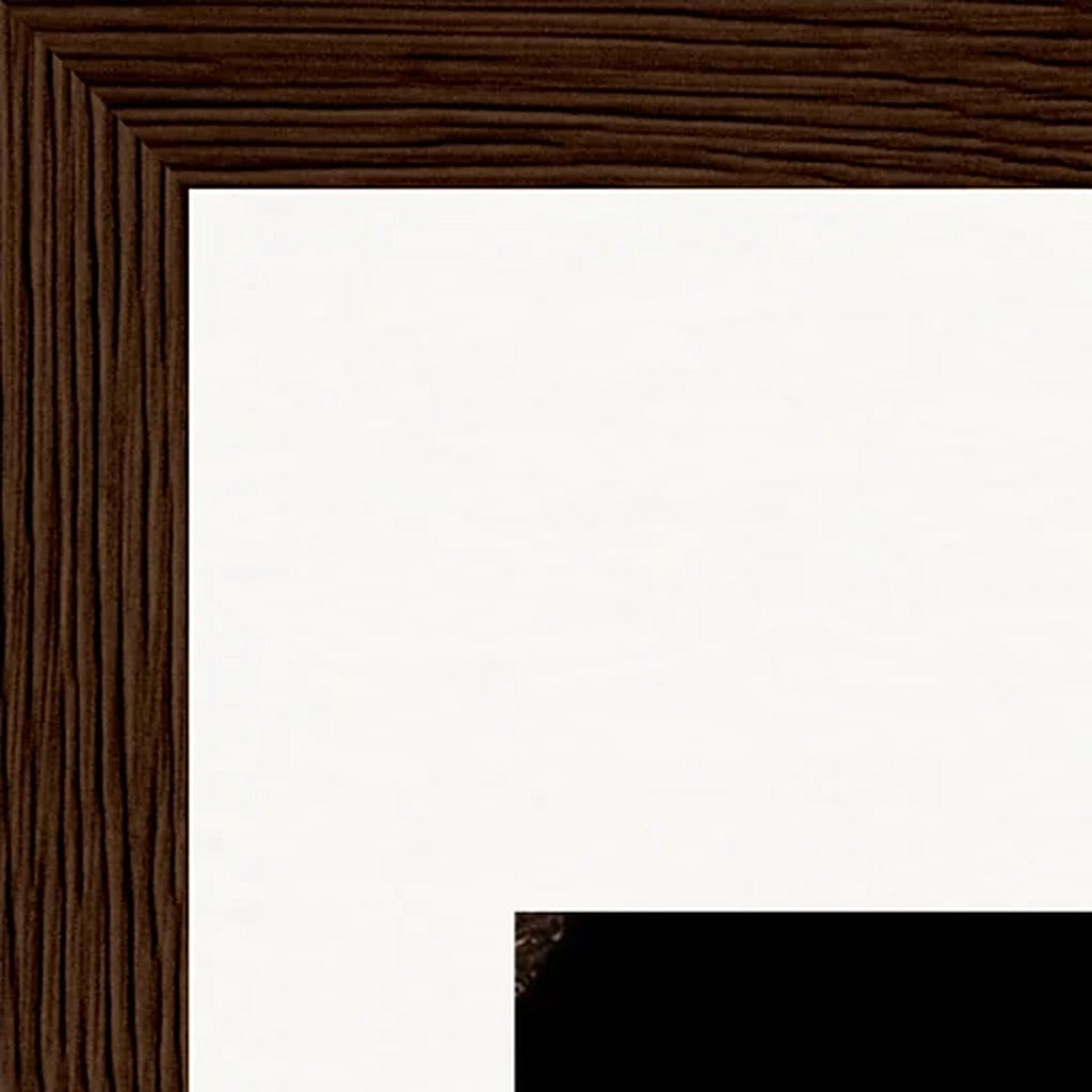 Face It Framed print 20x25 cm / 8x10″ Dark wood frame corner detail