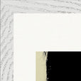 Shadow of Self Framed print 20x25 cm / 8x10″ White frame corner detail