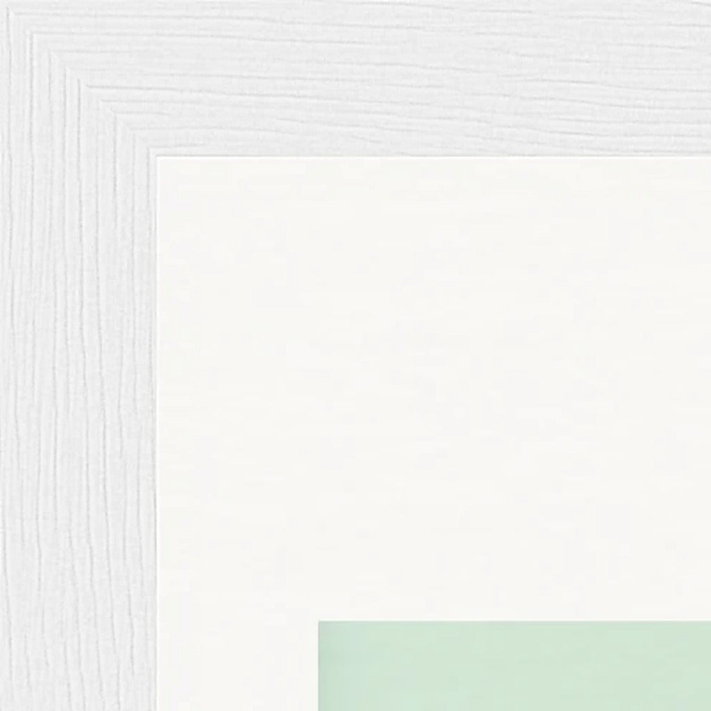 Lacey Leg Framed print 20x25 cm / 8x10″ White frame corner detail