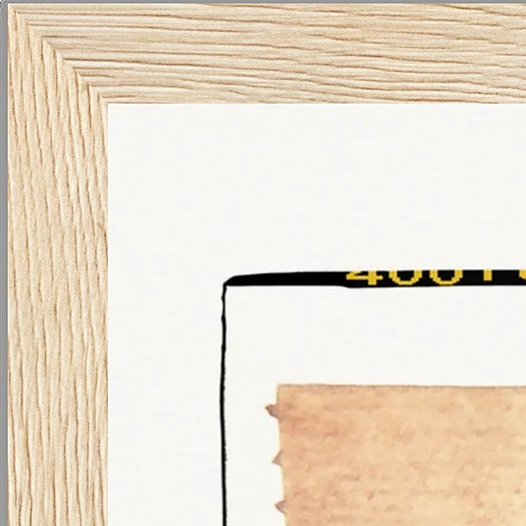 Kiss My Ass Framed print 20x25 cm / 8x10″ Wood frame corner detail