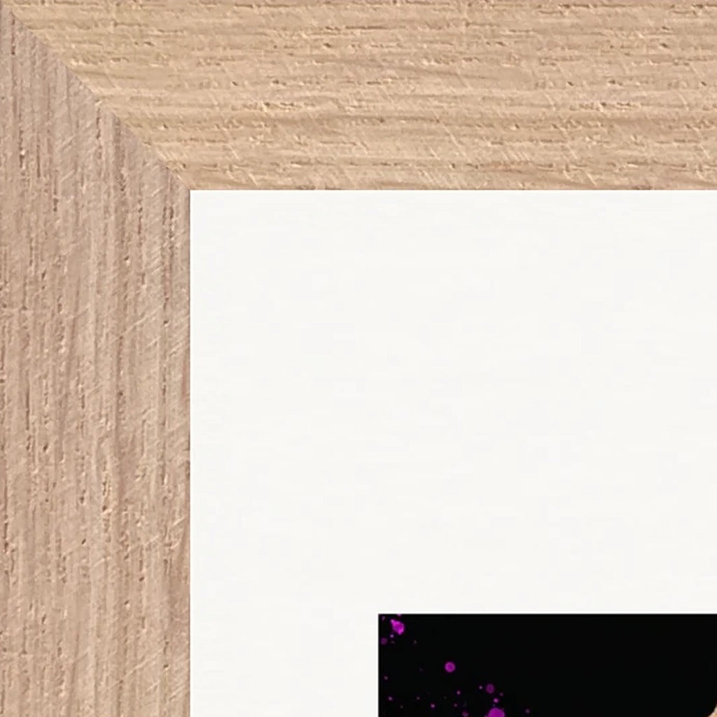 Dancing in Colours Framed print 20x25 cm / 8x10″ Wood frame corner detail