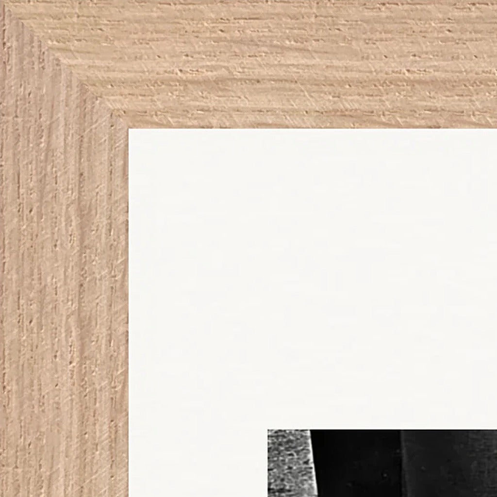 This is Where He Stood Framed print 20x25 cm / 8x10″ Wood frame corner detail