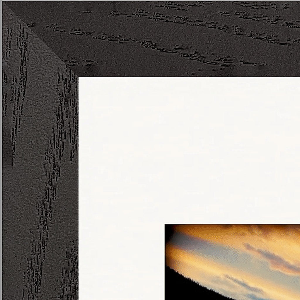Cosmic Reflections Framed print 21x29.7 cm / 8x12" Black frame corner detail