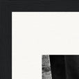 This is Where He Stood Framed print 21x29.7 cm / 8x12" Black frame corner detail