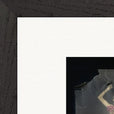 Never too Late Framed print 21x29.7 cm / 8x12" Black frame corner detail