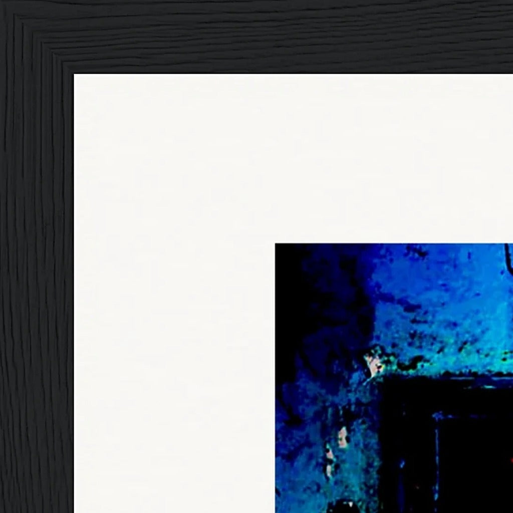 Web of Colours Framed print 21x29.7 cm / 8x12" Black frame corner detail