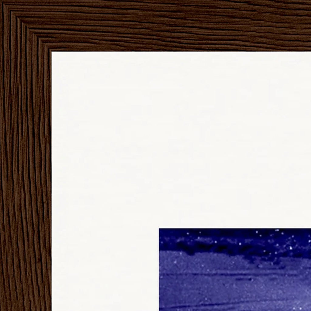 The Unwritten Path Framed print 21x29.7 cm / 8x12" Dark wood frame corner detail
