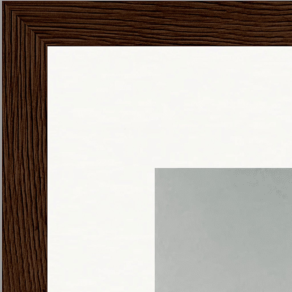 Everyday Hero Framed print 21x29.7 cm / 8x12" Dark wood frame corner detail